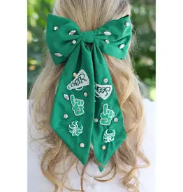 Caroline Hill Cheer Them On Hair Bow Green