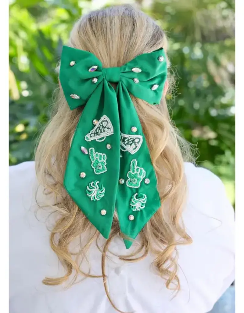 Caroline Hill Cheer Them On Hair Bow Green