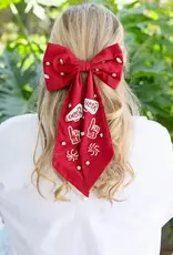 Caroline Hill Cheer Them On Hair Bow Burgundy