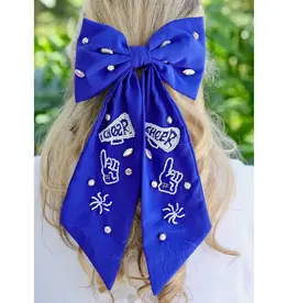 Caroline Hill Cheer Them On Hair Bow Blue