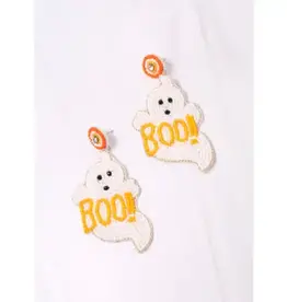 Caroline Hill Boo Beaded Ghost Earring