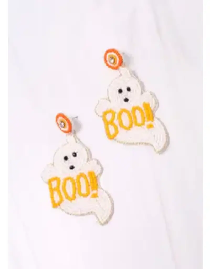 Caroline Hill Boo Beaded Ghost Earring