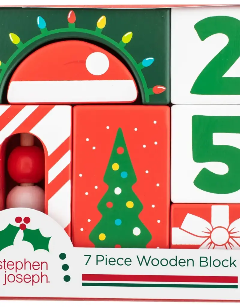 Stephen Joseph Gifts Holiday Wooden Block Set