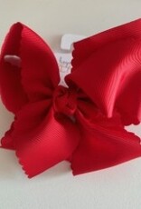 Beyond Creations, LLC 5.5" Red Scalloped Edge Bow