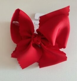 Beyond Creations, LLC 5.5" Red Scalloped Edge Bow