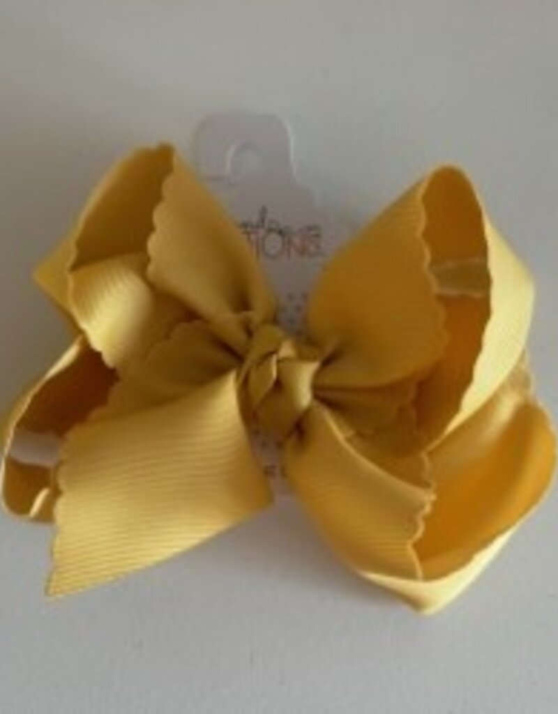 Beyond Creations, LLC 5.5" Lemonade Scalloped Edge Bow