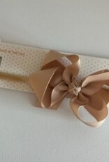 Beyond Creations, LLC 3.5" Oatmeal Grosgrain Bow w/ Headband