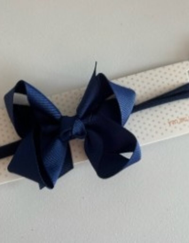 Beyond Creations, LLC 3.5" Navy Grosgrain Bow w/ Headband