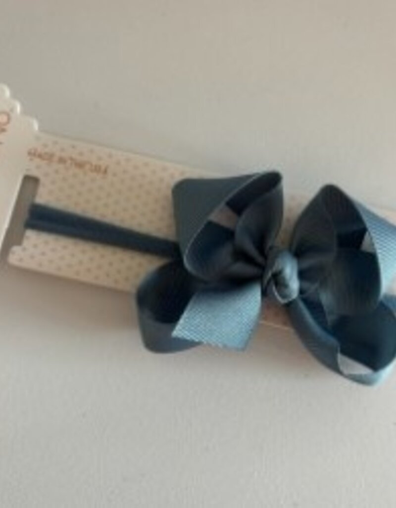 Beyond Creations, LLC 3.5" Williamsburg Blue Grosgrain Bow w/ Headband