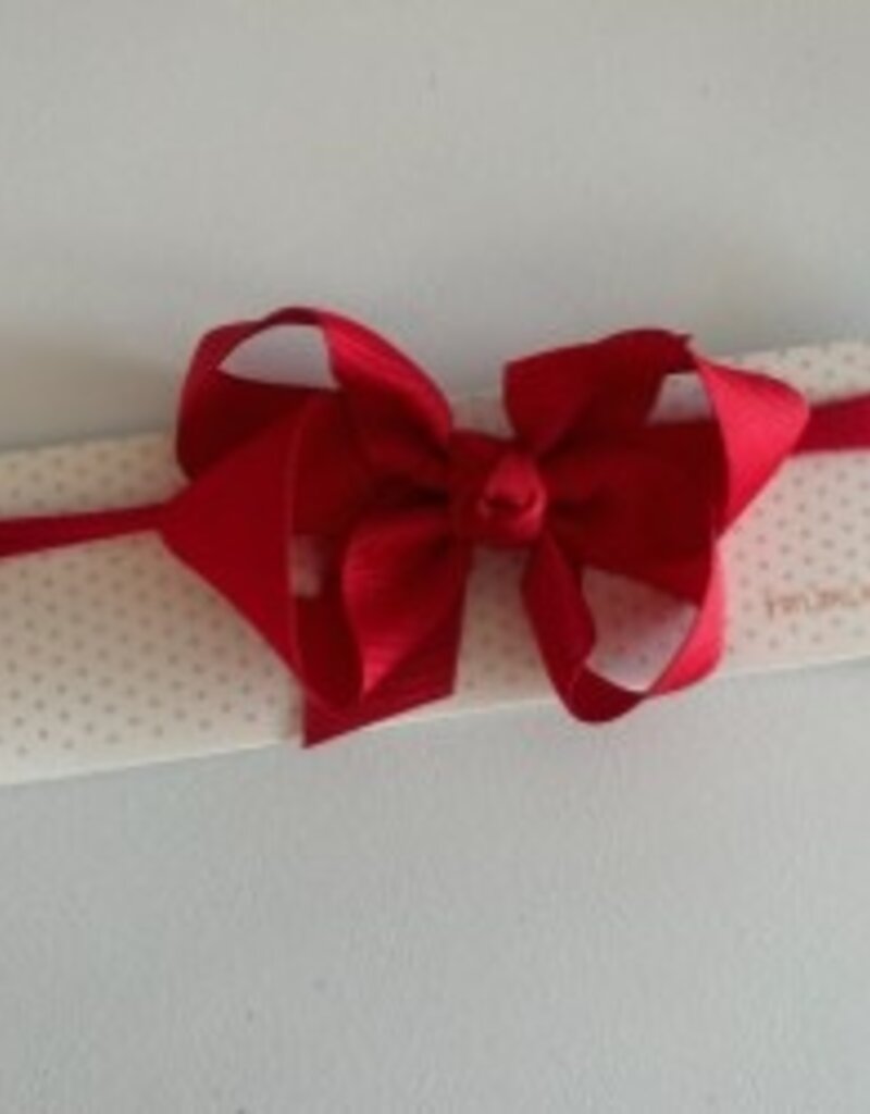Beyond Creations, LLC 3.5" Red Grosgrain Bow w/ Headband