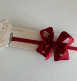Beyond Creations, LLC 3.5" Cranberry Grosgrain Bow w/ Headband