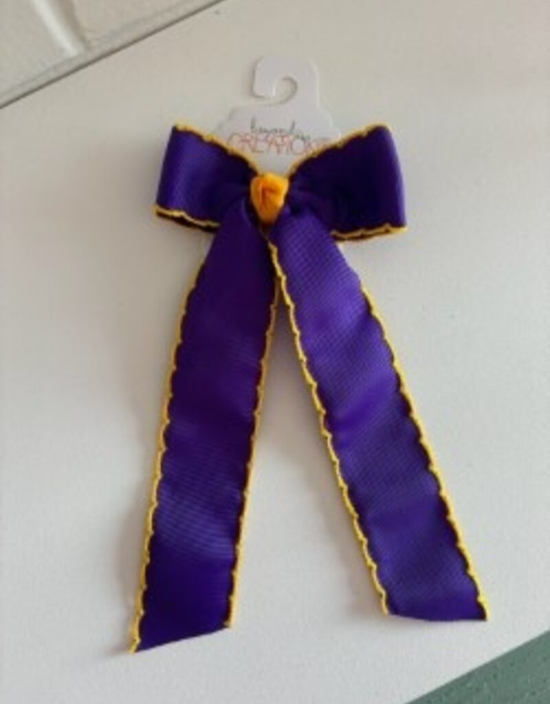 Beyond Creations, LLC Moonstitch Streamer Bow - Purple & Gold