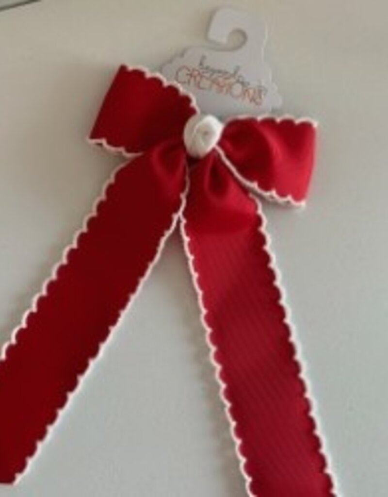 Beyond Creations, LLC Moonstitch Streamer Bow - Red & White