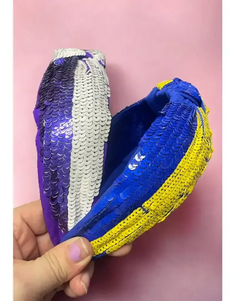 Bash Royal & Yellow Sequin Headband