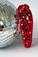 Bash Maroon Sequin Gameday Headband