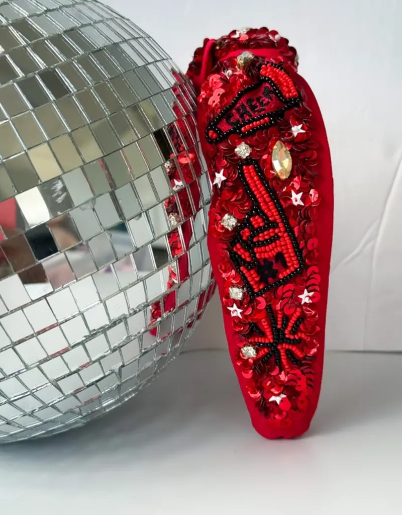 Bash Maroon Sequin Gameday Headband