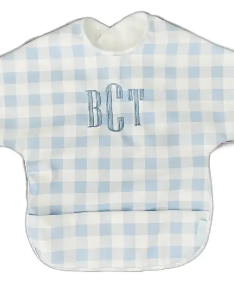 Hampton James Clothing Long Sleeve Signature Catch All Bib - Blue Gingham