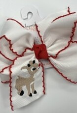 Beyond Creations, LLC Rudolph Crochet Edge Hair Bow