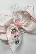 Beyond Creations, LLC Light Pink Nutcracker Crochet Edge Hair Bow