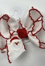 Beyond Creations, LLC Santa Crochet Edge Hair Bows