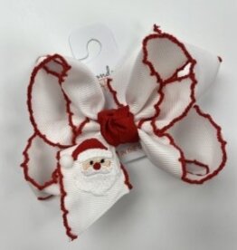 Beyond Creations, LLC Santa Crochet Edge Hair Bows
