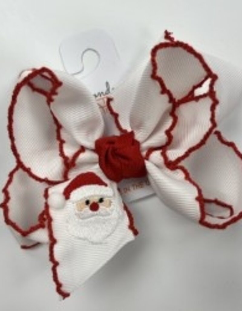 Beyond Creations, LLC Santa Crochet Edge Hair Bows