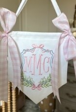 The Royalty Collection Embroidered Linen Banner w/ Ribbon