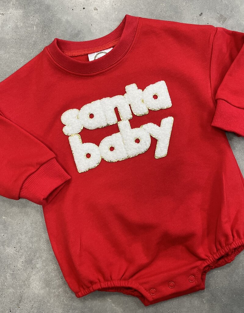 The Old School Santa Baby Bubble Romper