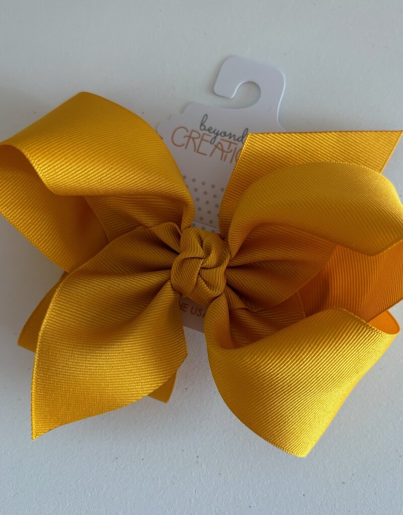 Beyond Creations, LLC 5.5" Old Gold Grosgrain Bow