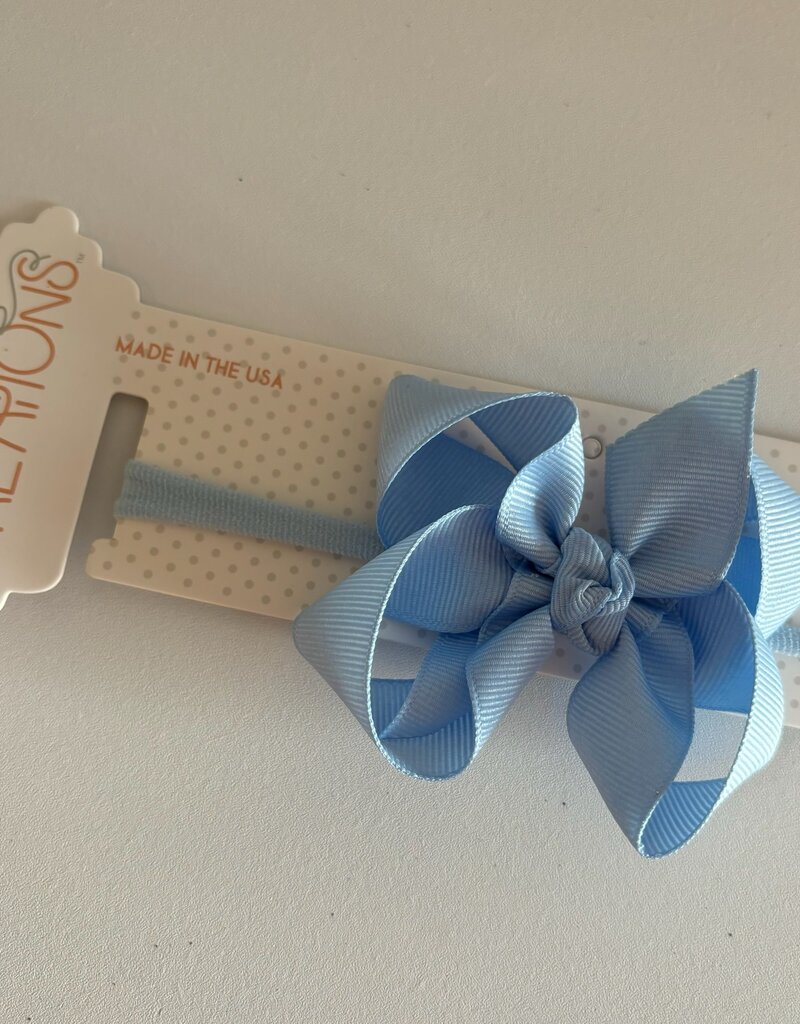 Beyond Creations, LLC 3.5" Millennium Blue Grosgrain Bow w/ Headband