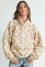 Buttermelon Polka Dot Button Down Jacket