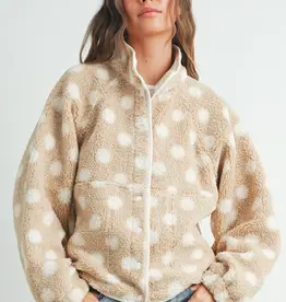 Buttermelon Polka Dot Button Down Jacket