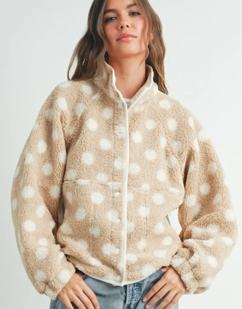 Buttermelon Polka Dot Button Down Jacket