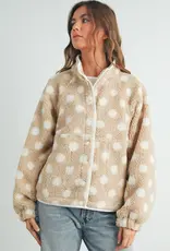 Buttermelon Polka Dot Button Down Jacket