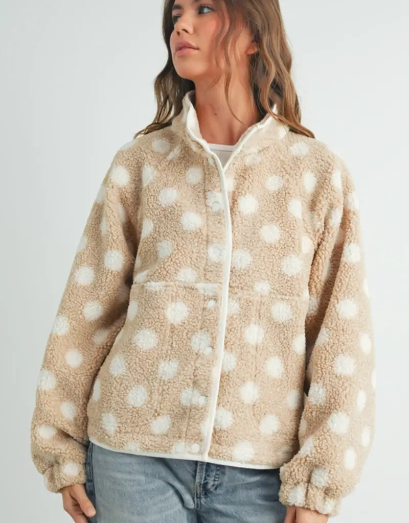 Buttermelon Polka Dot Button Down Jacket