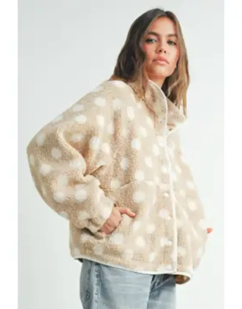 Buttermelon Polka Dot Button Down Jacket