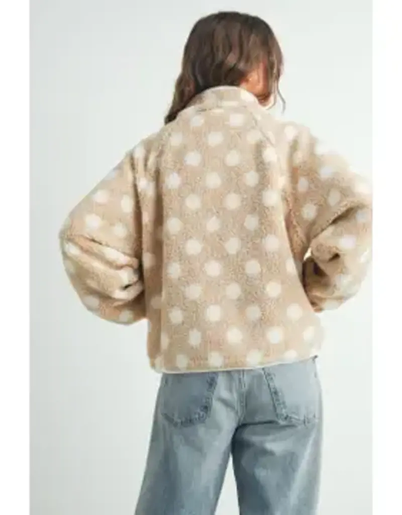 Buttermelon Polka Dot Button Down Jacket