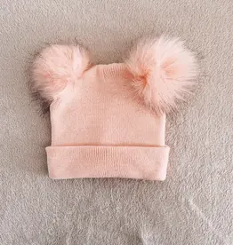 Himmelberg Baby Salmon Pom Pom Beanie