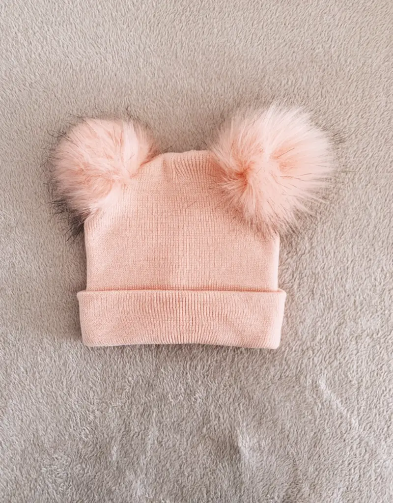 Himmelberg Baby Salmon Pom Pom Beanie