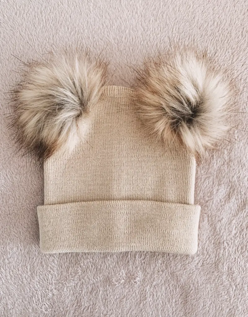 Himmelberg Baby Beige Single Pom Beanie