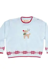 Petit Ami & Zubels Fuzzy Reindeer Knit Sweater