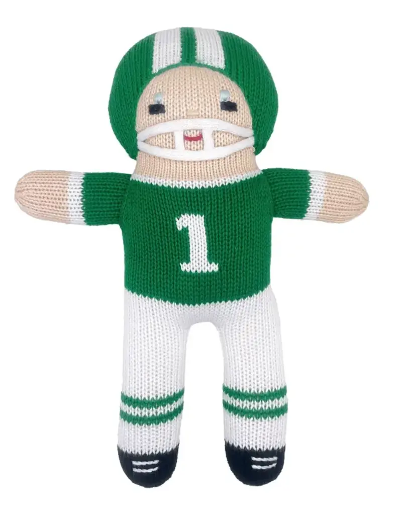 Petit Ami & Zubels Green Football Knit Doll