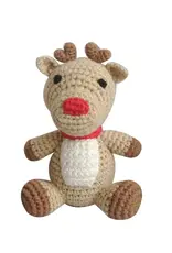Petit Ami & Zubels Reindeer Hand-Crochet Rattle