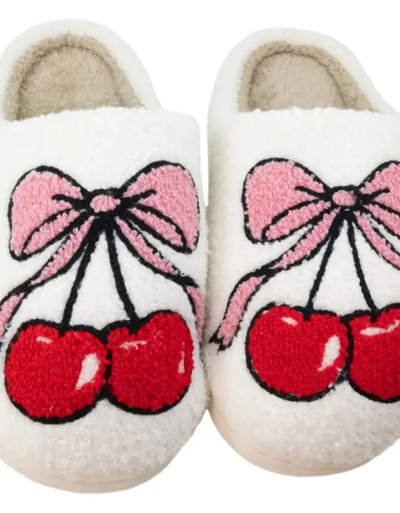 Katydid Cherry Bow Slippers