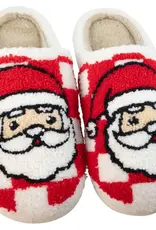 Katydid Red Checkered Santa Slipper