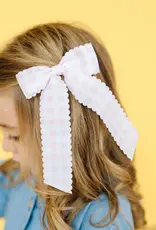 Winn and William Pink Gingham Long-tail Bow