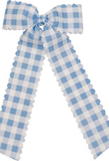 Winn and William Blue Gingham Long-tail Bow