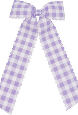 Winn and William Lavender Gingham Long-tail Bow