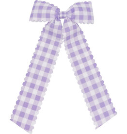 Winn and William Lavender Gingham Long-tail Bow