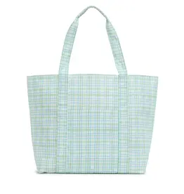 TRVL Jumbo Tote - Classic Plaid Green